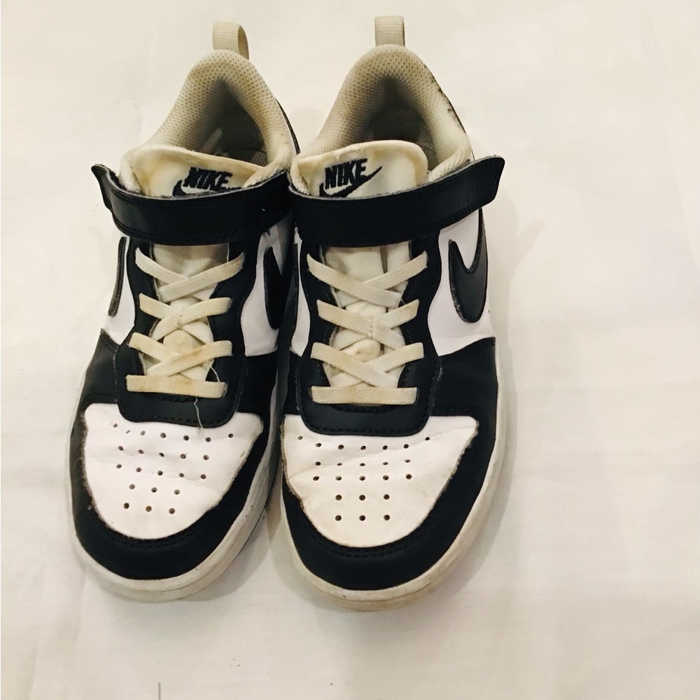 Nike Kids White and Black High-Top Sneakers